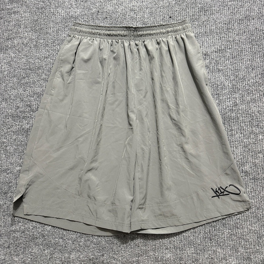 K1X Play Hard Athletic Shorts Size L Large Gray Pull On Stretch Nation of Hoop